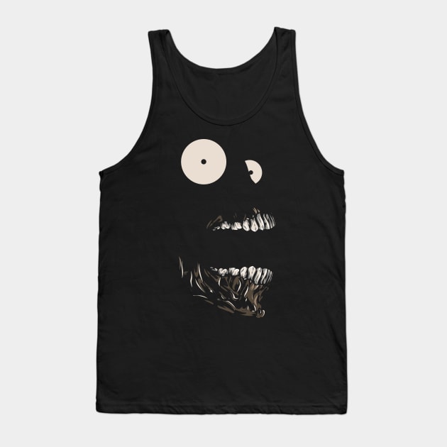 Funny skull silhouette Tank Top by peace and love